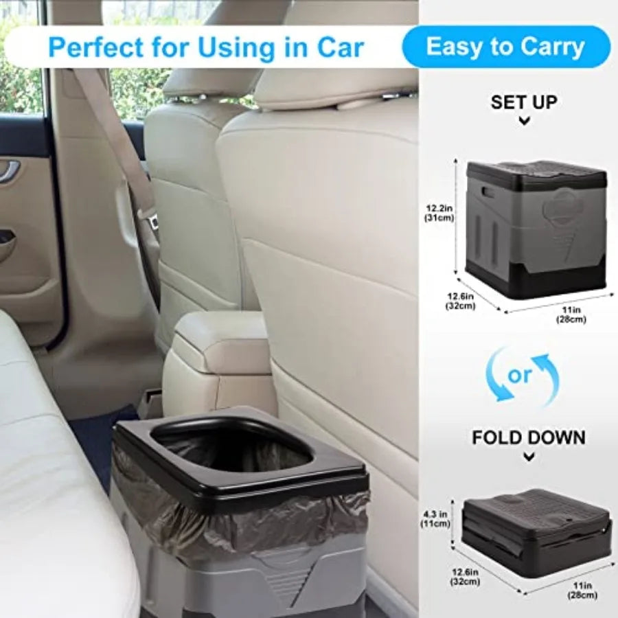 Portable Toilet Camping Toilets for Car Indoor Outdoor Commode Foldable Travel Potty for Camping, Tent, Hiking, Boating, Long R