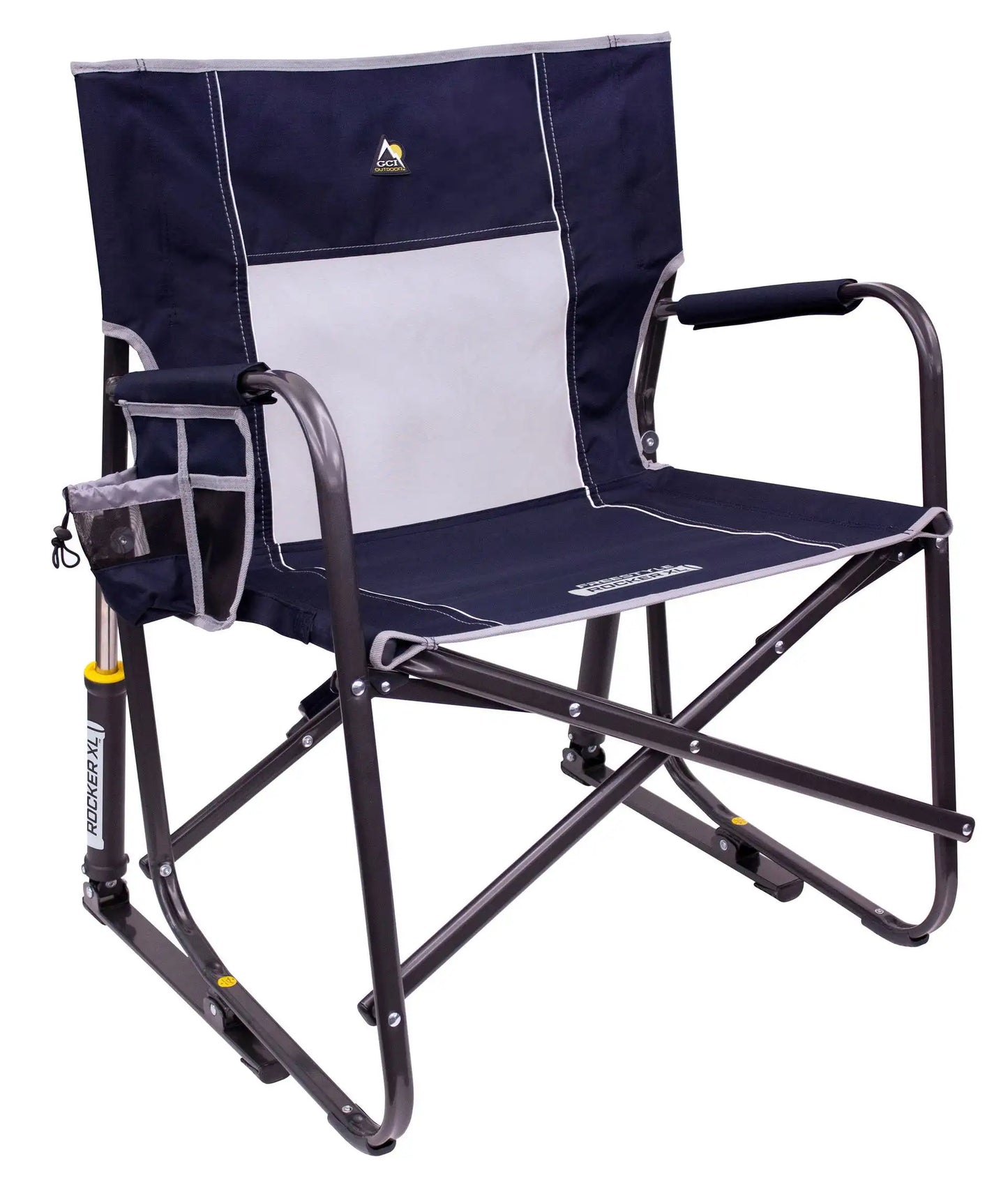GCI Outdoor Freestyle Rocker XL Heavy Duty Folding Rocking Camping Chair, Black