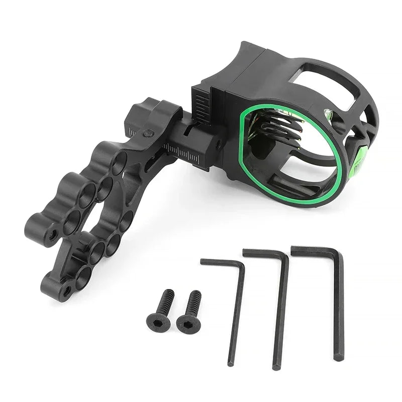 Archery Bow Sight 5 Pins Aluminum Alloy Left Right Hand Adjustable Compound Recurve Bow Sight for Bow and Arrow Accessories