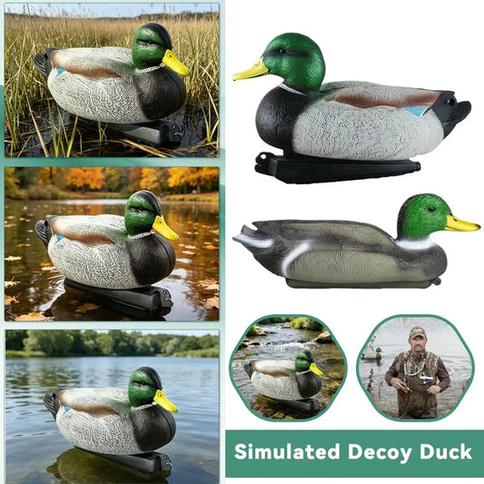 Floating Duck Decoy 3D Realistic Hunting Plastic Lure with Keel for Outdoor Fishing Garden Pool Yard Decoration Accessories