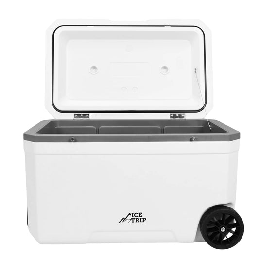 70L Portable Car Wheel Insulator Plastic Cooler Box Hard Shell Keep Food Warm 30 Percent Lighter Than Rotomolded for BBQ Camping