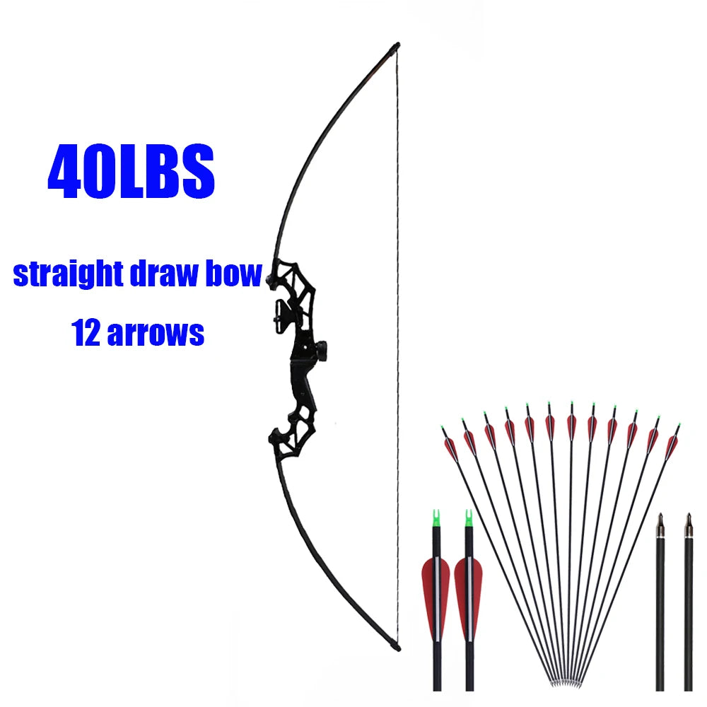 Archery recurve bow Hunting Take Down Bow 40lbs Bow for Outdoor Fishing Shooting Right Hand With Bow Accessories