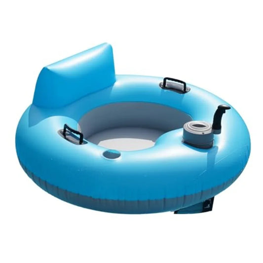 Inflatable River Tube Float for Adults Heavy Duty Motorized Floating Tube with Backrest for Summer Water Party Beach