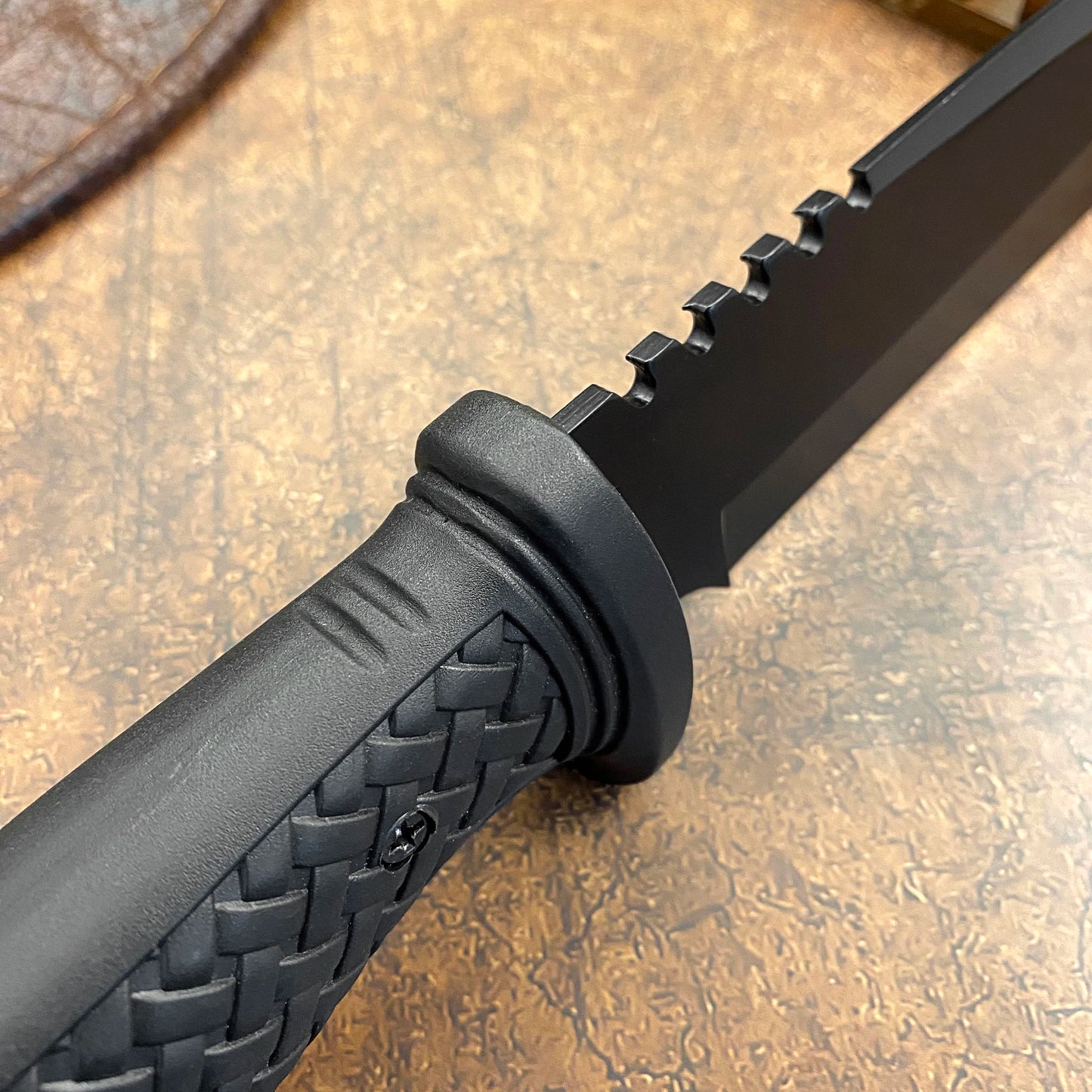 Hardman Straight Knife, D2 Outdoor Knife, Stainless Steel Blade, Safety Grip, ABS Handle, K Sheath, EDCC Outdoor Knife