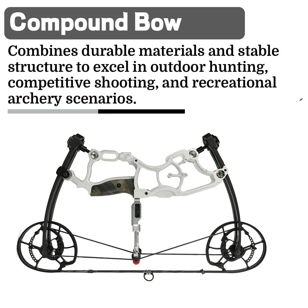 Dual-Use Compound Bow High-Performance Steel Ball & Arrow Set 30-70LBS 80% Let-off 340FPS Outdoor Archery Hunting Practice