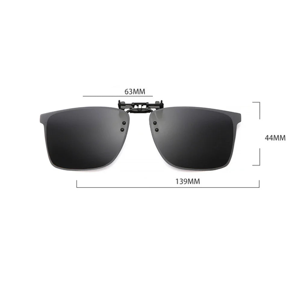 Polarized Clip Sunglasses Myopia Glasses Clip Driver Outdoor Fishing Night Vision Myopia Clipon Sun Shading Eyeglasses