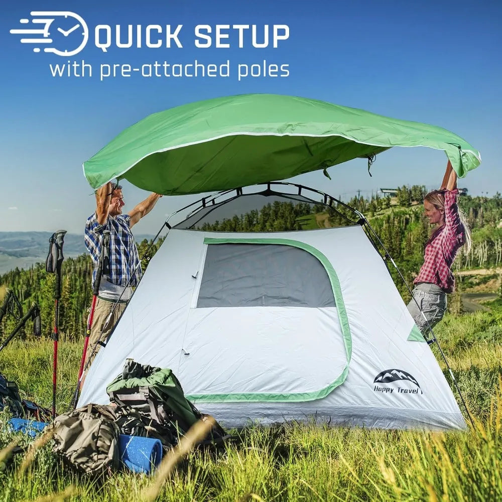 4/6 Person Dome Tent, Waterproof, Easy Setup, Portable for Camping & Hiking