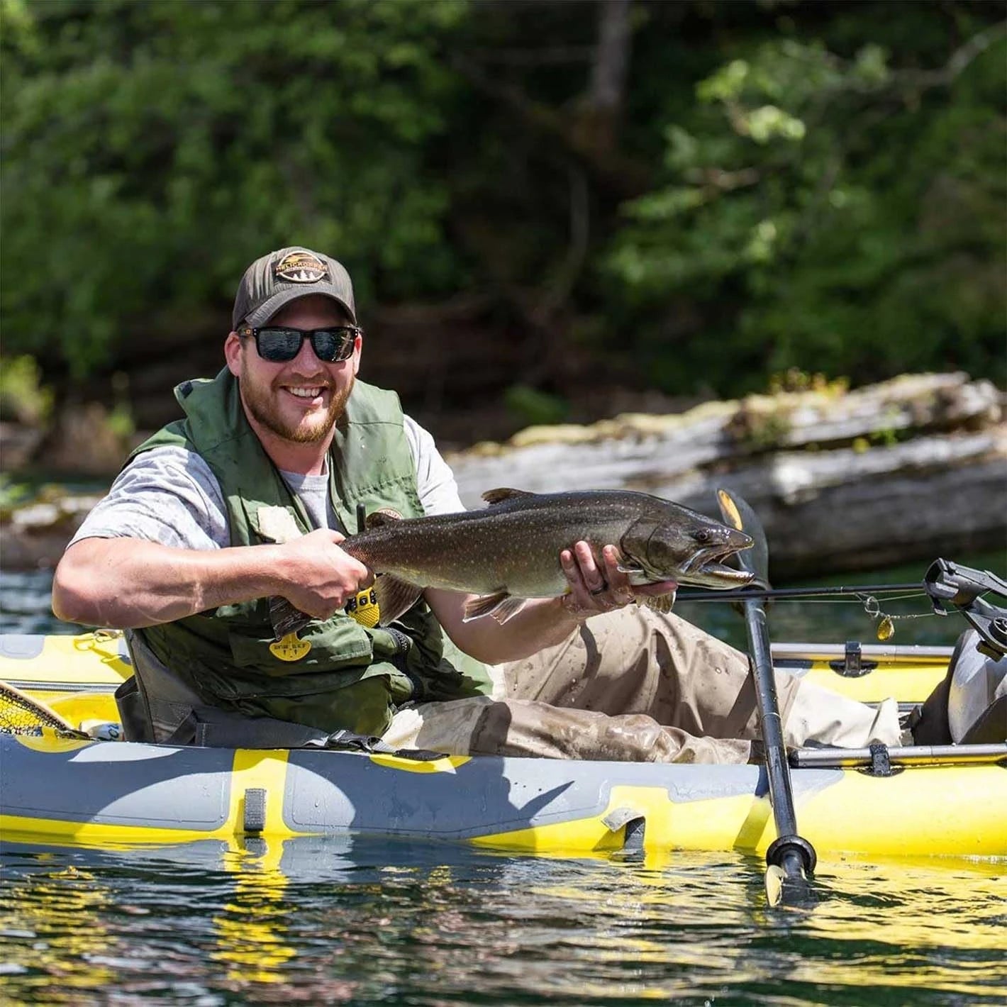 Angler Inflatable Fishing Kayak, Rod Holders, Bag & Pump, Custom