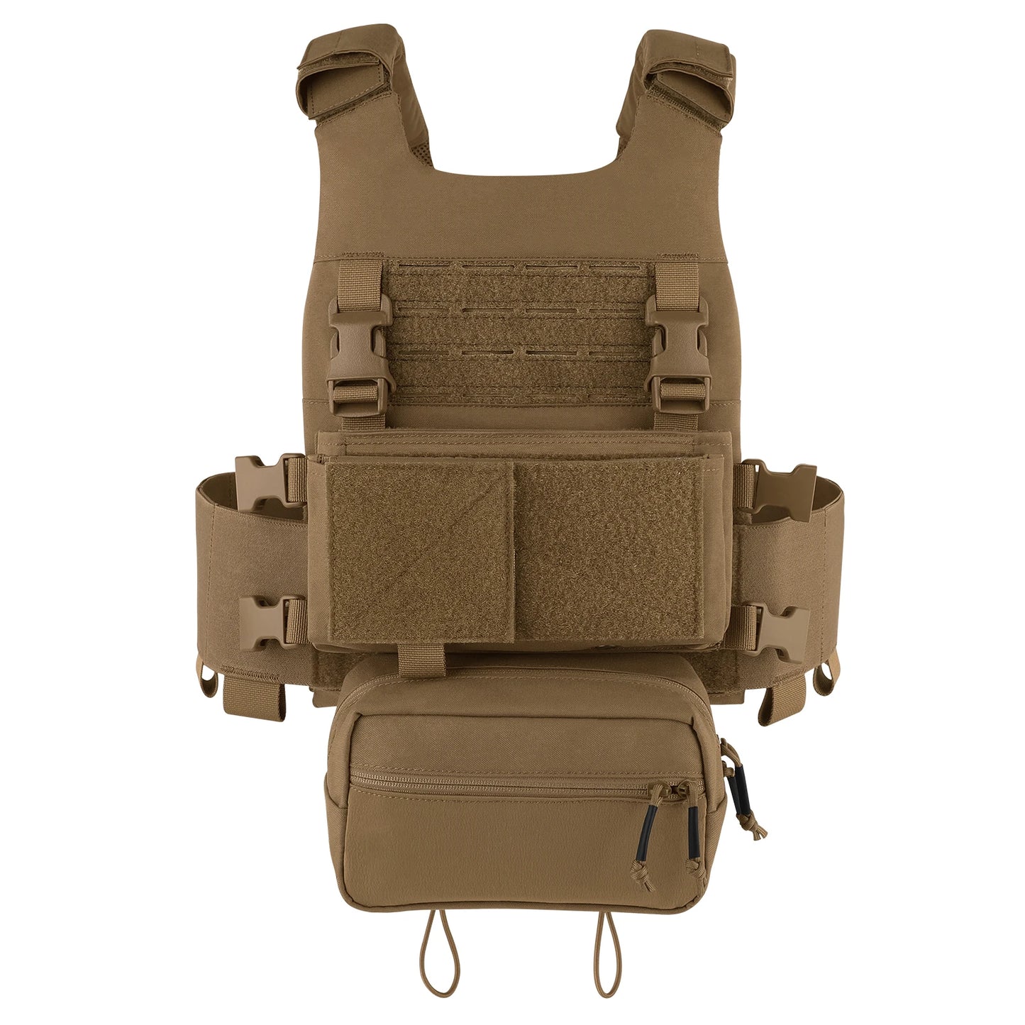 KRYDEX Tactical Vest MOLLE Low Vis Slick Plate Carrier Elastic Cummerbund 7.62 5.56mm Mag Pouch Drop Pouch Lightweight Man Vest