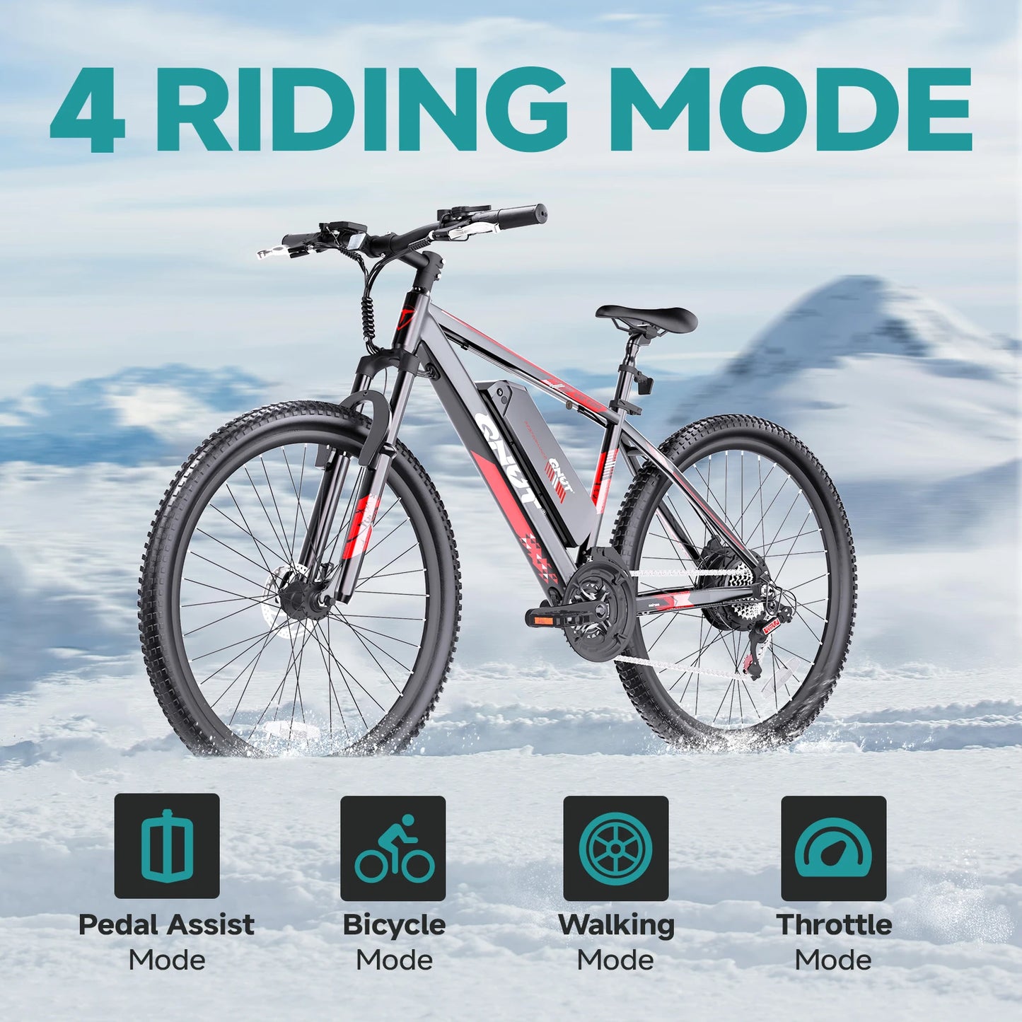 QNUT Victor3.0 Mountain Electric Bicycle 1000W 36V 10.4AH Electric Bike 26' Tire All-Terrain Ebike Urban Off-Road Commuter Adult E-Bike