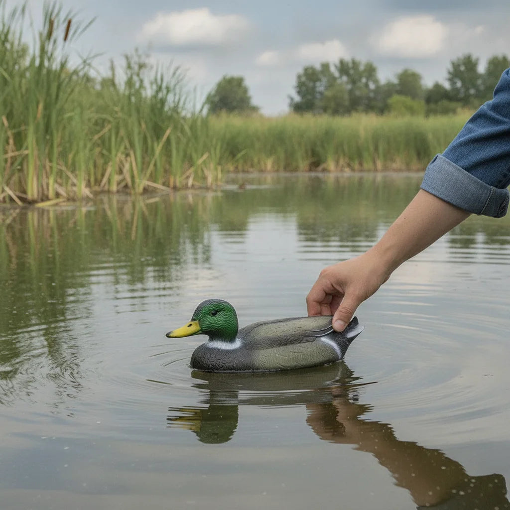 Mandarin Duck Statue Hunting Shooting Decoy Artificial Animal Sculptures Home Garden Lawn Ornaments Pool Pond Decors ﻿