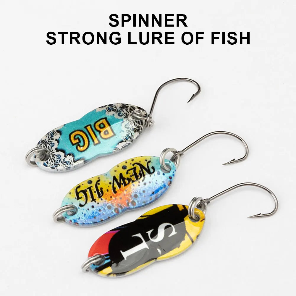 10pcs/box Metal Spoon Fishing Lures Spinner Bait Crankbait Fisherman Gift for Salmon Pike Bass Fishing Tackle