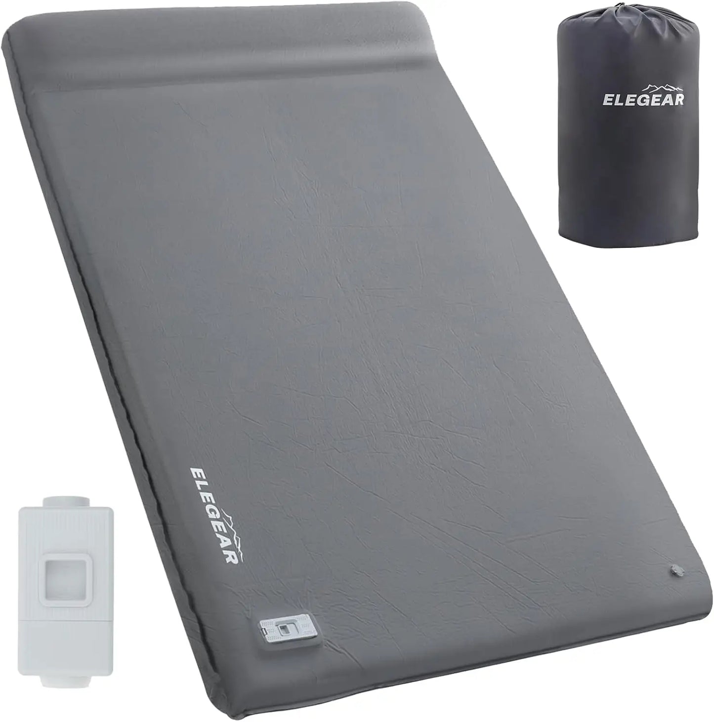 Super thick foam camping mattress pad, double camping pad with pillow, suitable for car/travel