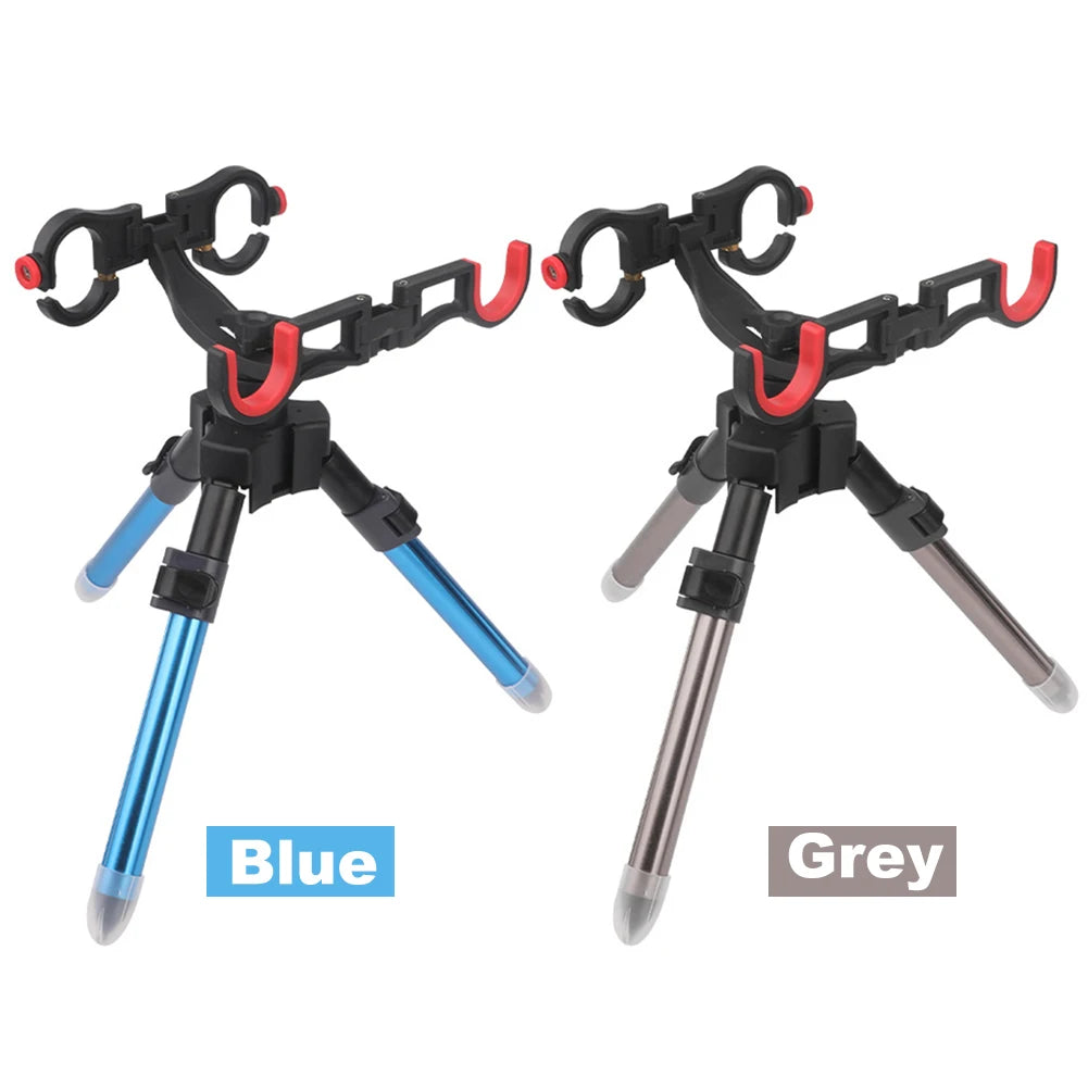 Triangle Fishing Pole Rack Adjustable Collapsible Fish Banksticks Holder Portable Multifunctional for Outdoor Fishing