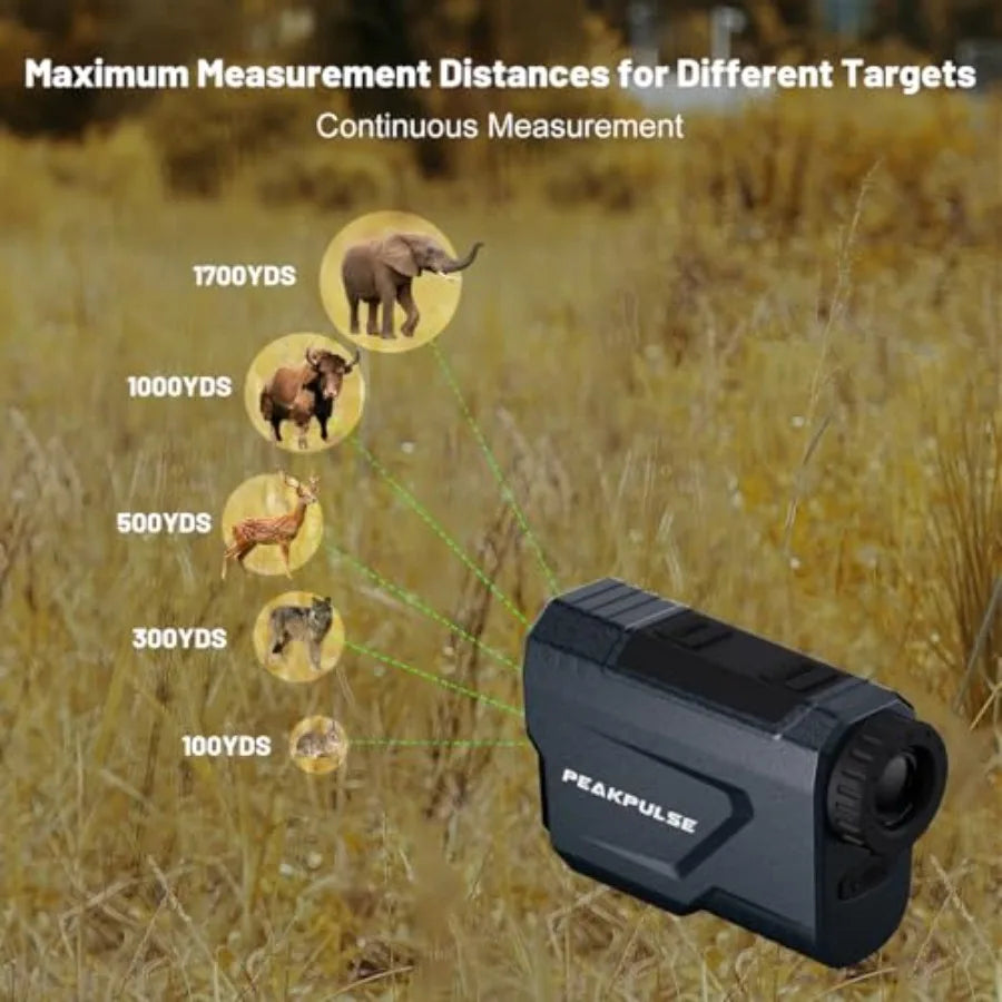 Hunting Range Finder 1700 Yards with 7X Magnification Rechargeable Angle Compensation Speed Scan for Bow Archery Clear Accuracy