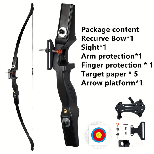 30lbs Recurve Bow Archery Bows Set for Adults Right Hands Bow Suitable for Beginner Teenagers Outdoor Hunting Target Practice