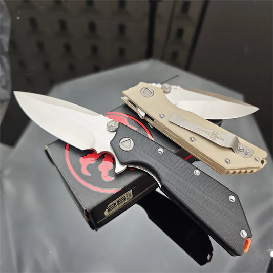 DOC Black G10 Handle Bearing Folding EDC Multi Purpose Tools Outdoor Self-defense Tactical Camping Fishing Cutting Multi Tools