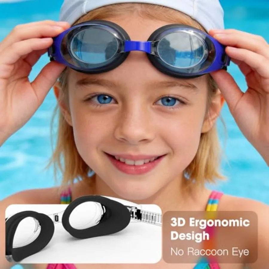 Swim Goggles, 2-Pack Swimming Goggles for,Child, Boys or Girls From 6-15
