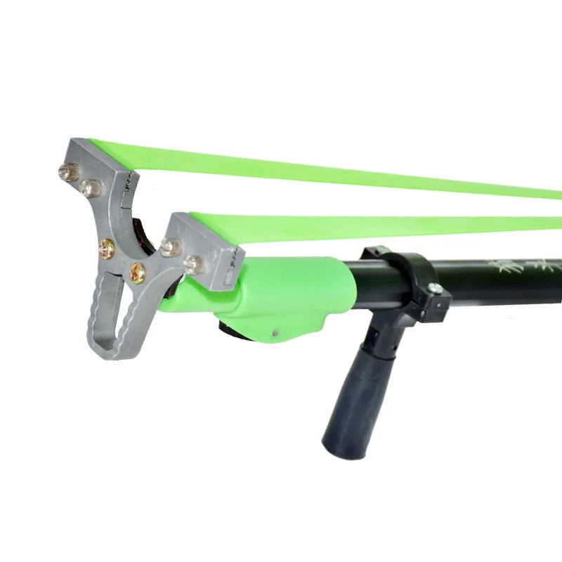 Powerful Metal Slingshot For Adults, Outdoor Hunting Catapult With green laser Heavy Duty Slingshot Rifle with 5 Thicken Rubber Bands Equipped with green laser and steel balls