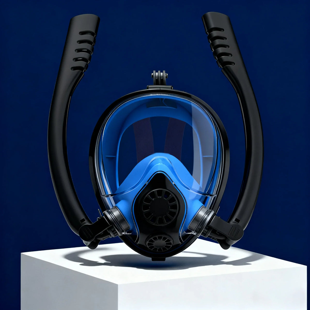 Adults Full Face Snorkel Mask Double Breathing Tube 180° Wide-Eye Panoramic Vision Advanced Anti-Fog Swim Leak-Proof Adventures