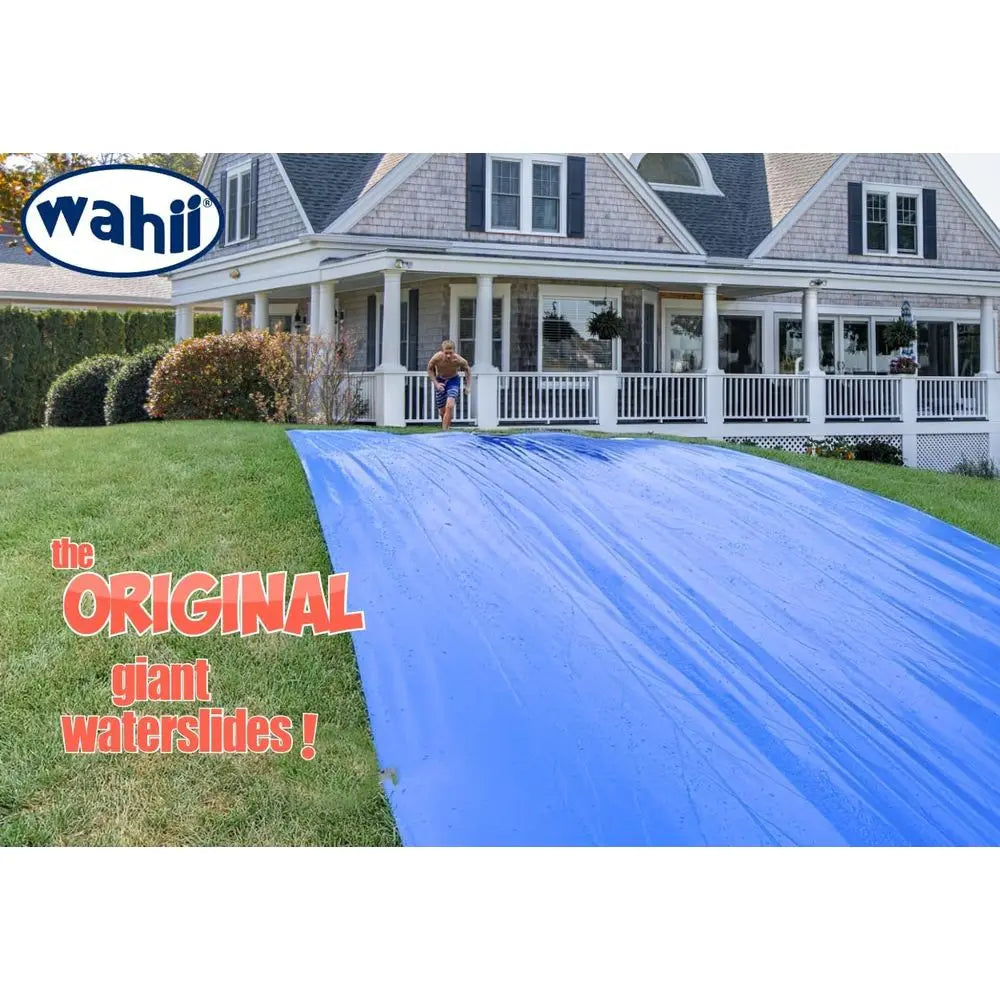 Waterslide - The Original Giant Backyard Family Lawn Water Slide - Adult and Teen Super Slip and Slide. Giant Blue Water Slide