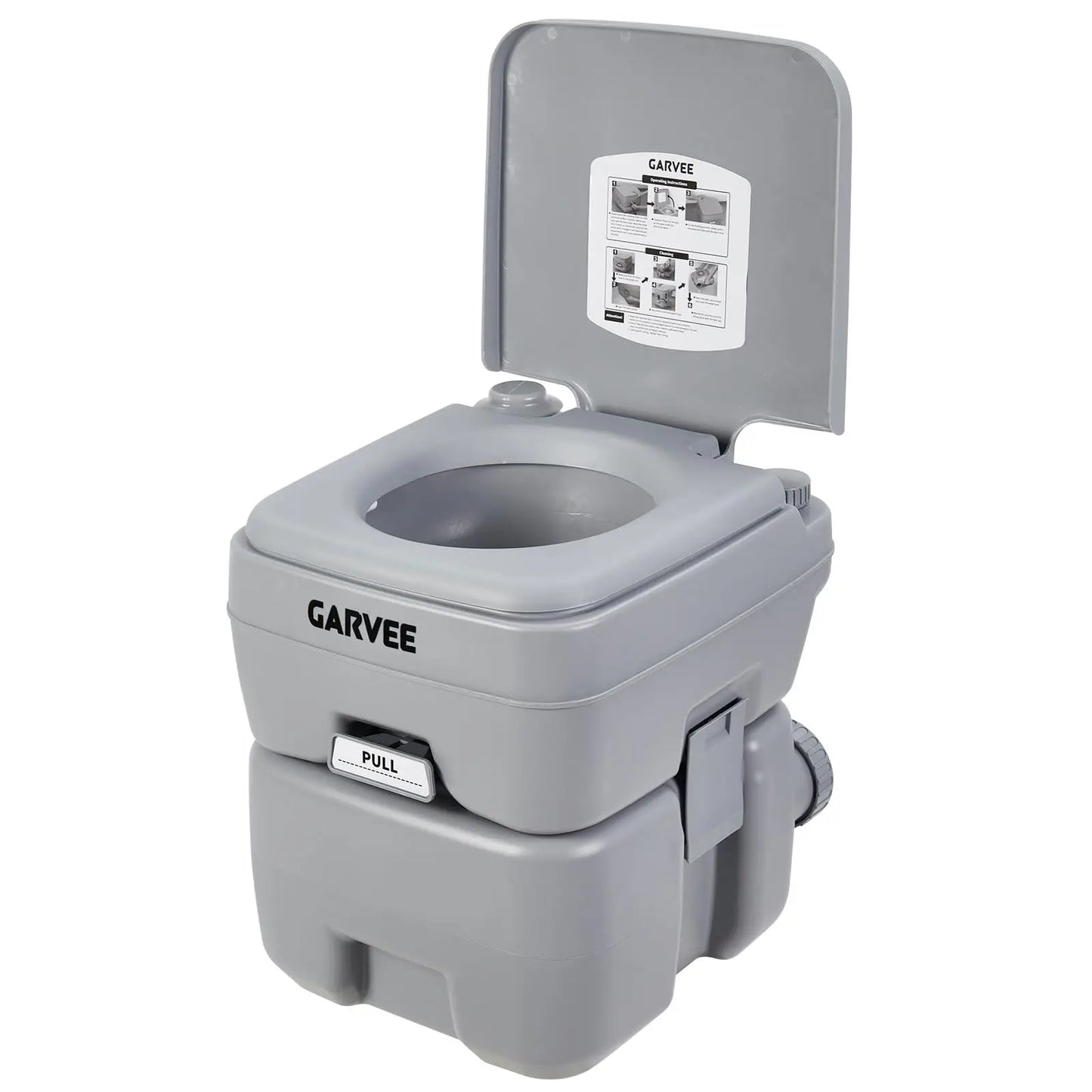 Portable Toilet For Camping 5.3 Gallon With Carry Bag, Dual Flush Detachable Waste Tank For RV Boat Truck Travel