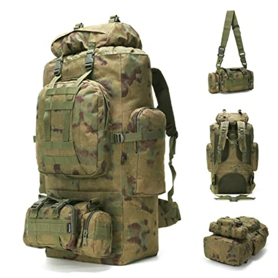 100L Camping Hiking Backpack Molle Rucksack Military Camping Backpacking Daypack