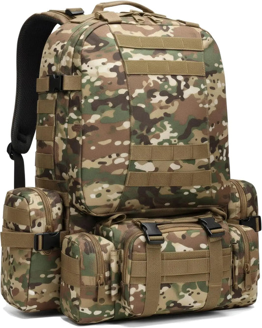 Military Tactical Backpack for Men 60L Waterproof Bug Out Bag Survival Rucksack Go Bag Emergency Molle System Army