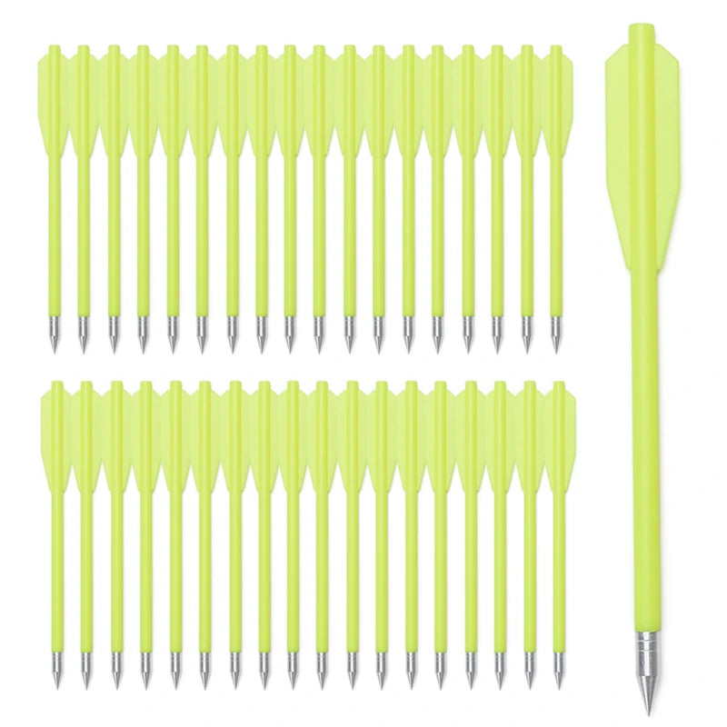 60Pcs Crossbow Bolts 6.3" Carbon Arrows Vanes Pistol Mini Bow Archery Hunting Target Red/Black/Pink/Yellow/Muddy yellow
