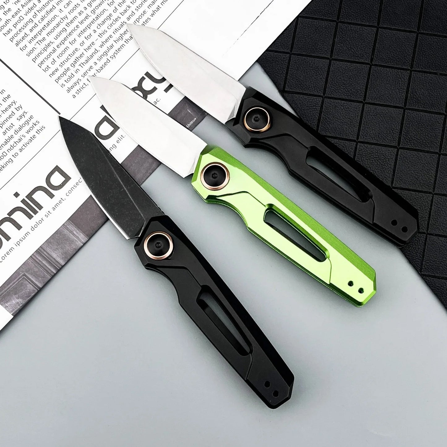 7550 Jungle Folding Knife, Featuring an 8Cr13Mov Blade and T6 Aluminum Alloy Handle—Portable Outdoor Pocket Knife for Daily Use, Exploration, Camping, Rescue, Cutting, and Hiking—Perfect Gift