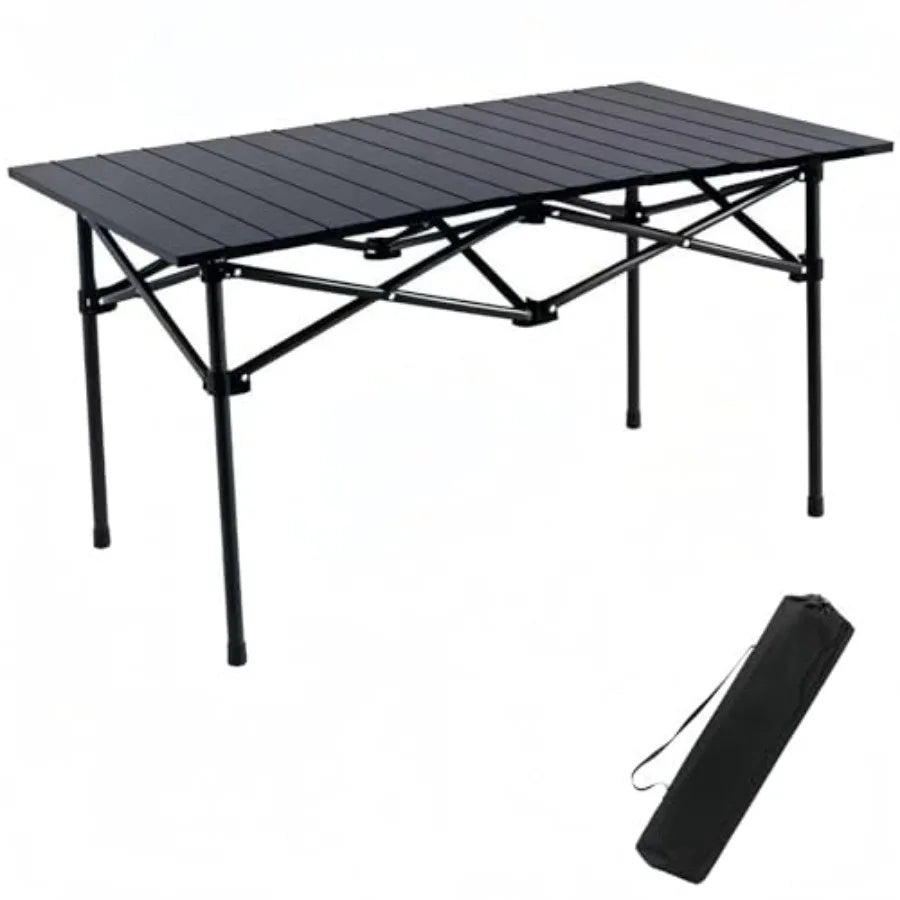 Folding Camping Table, Portable Beach Table, with Portable Bag Suitable for Indoor, Outdoor, Camping, Backyard, Party, Patio, T