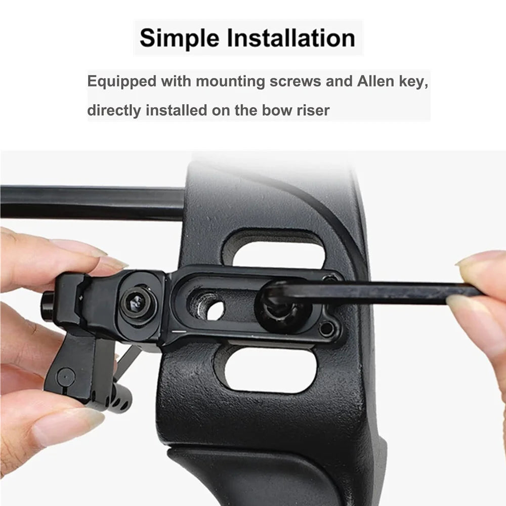 Archery Arrow Rest Aluminum Alloy Steel Blade Replaceable Adjustable Right Hand for Compound Recurve Bow Hunting Shooting