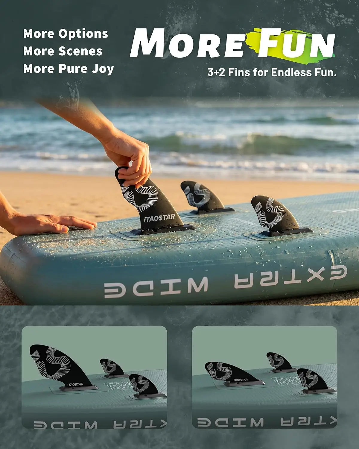 City Park 12'×35" Extra Wide Paddle Board with Seat, One-Stop Premium SUP Board Gears, Tailored 5 Fins, Stable Inflatable Stand