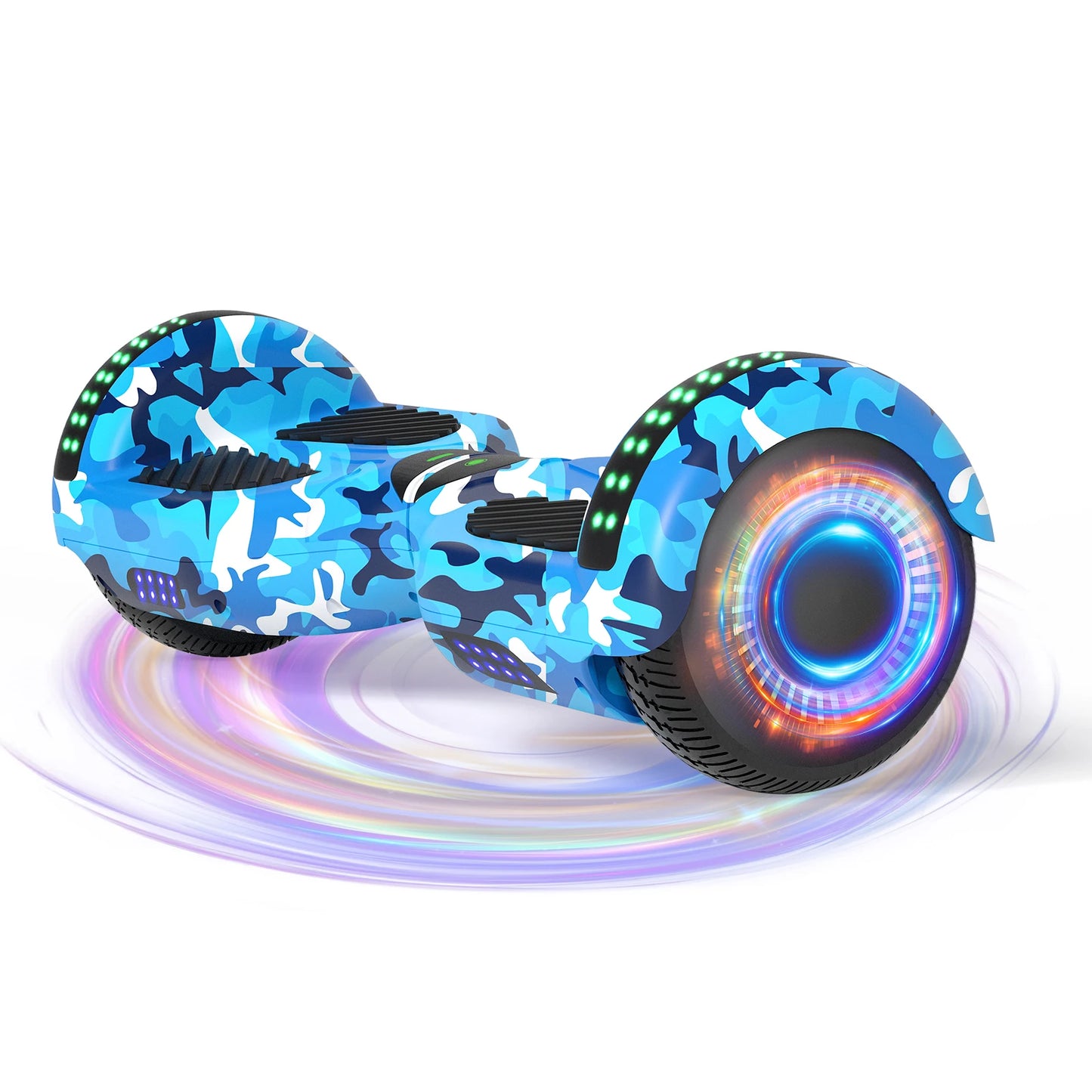 Commugo Self-Balancing Scooter with Bluetooth Speaker, APP Control, LED Lights, All Terrain Hoverboard for Kids Adults, All Ages