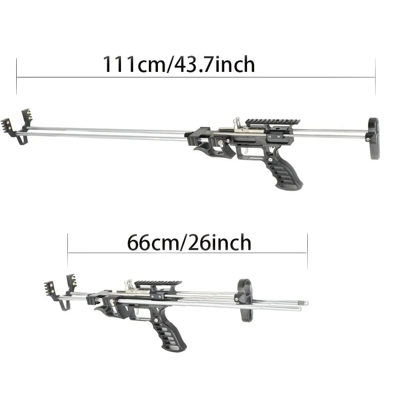 Powerful Slingshot Rifle For Adult  Hunting Catapult Mechanical Slingshot Portable Stretch Outdoor Long-Range Shooting With 5 Rubber Bands