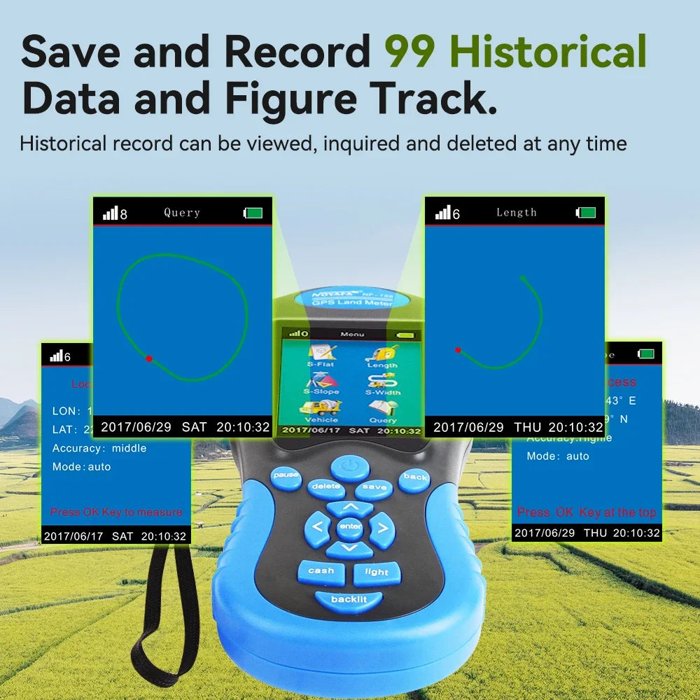 Noyafa NF-188 GPS Land Area Meter Measure Device with USB Navigation Track Calculation Meter for Farm Land Mapping Network Tool