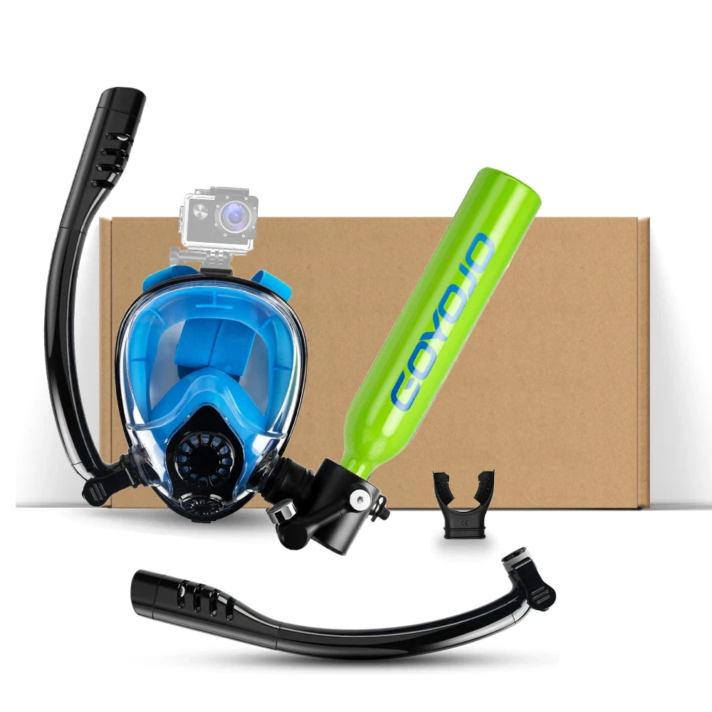 GOYOJO Mini Scuba Tank 0.5L, Portable Diving Lung Air Tank with DOT Certified, Refillable Emergency Backup Pony Bottle