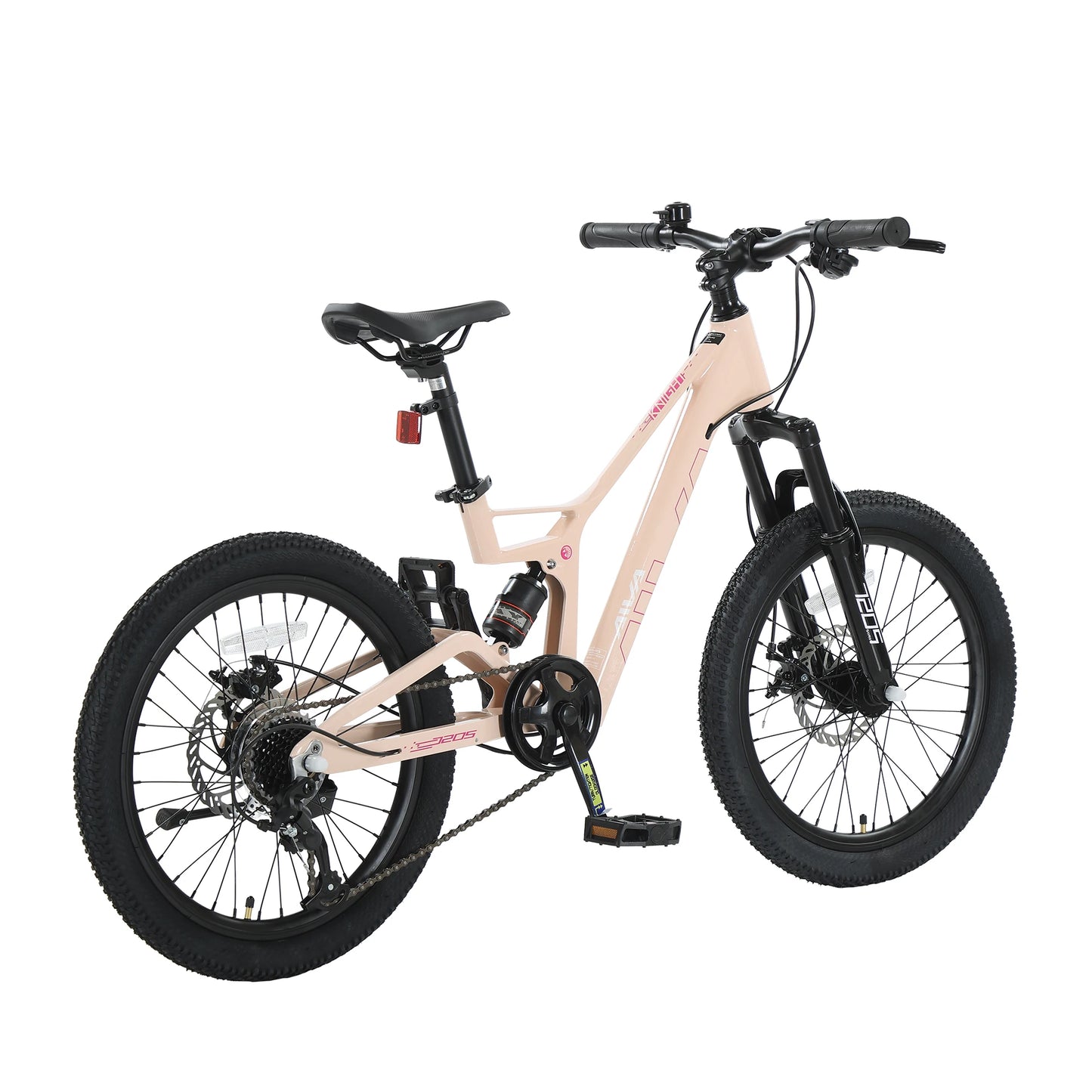 AIVA KNIGHT SUS20 20 Inch City Bike, 7-Speed Commute Bicycle for Teens & Adults, Full Suspension, Lightweight Magnesium Alloy Frame, Front & Rear Disc Brakes
