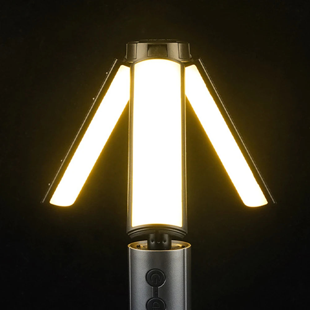 3000mAh Telescopic Portable Flashlight Rechargable Lantern Light Camping Lamp for Camping Hiking Fishing