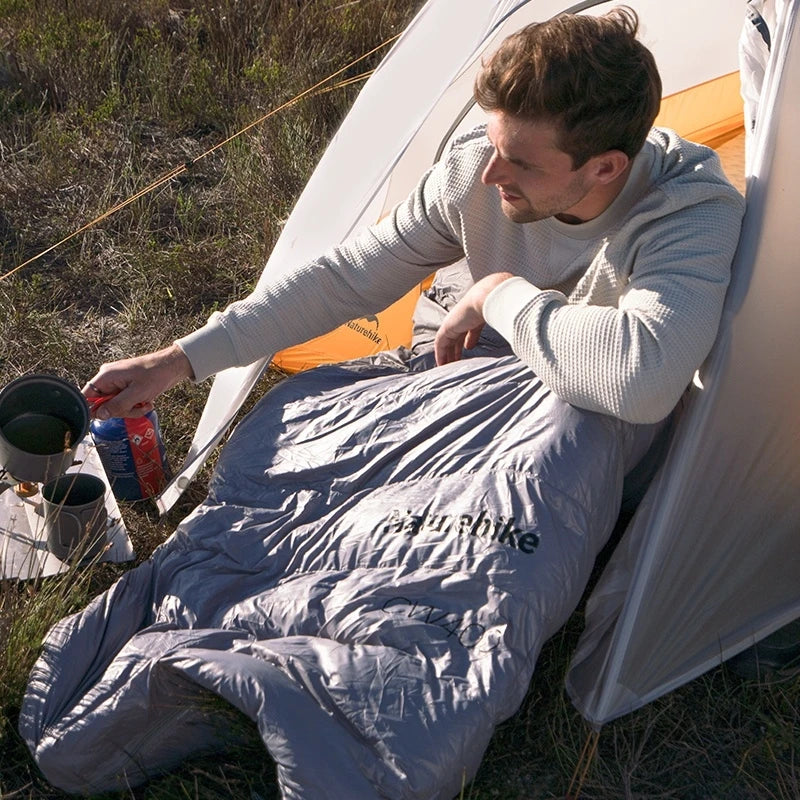 Naturehike Outdoor Down Sleeping Bag Duck Down Winter Ultralight Camping Portable Warm Envelope 650FP Aldult Down Sleeping Bag