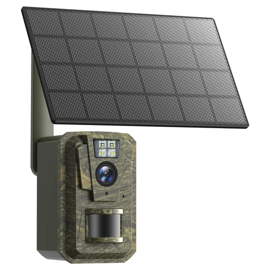4G LTE Cellular Trail Camera ,2K with Night Vision, Solar Powered with Battery  Hunting Camera for Wildlife Monitoring