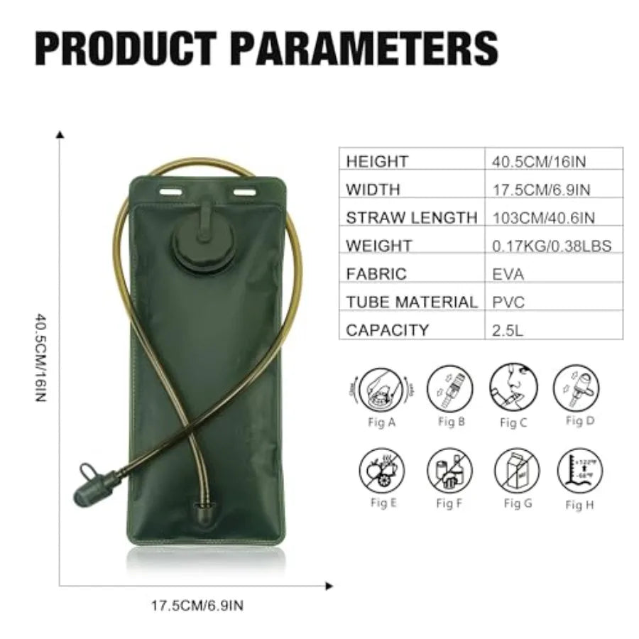 25L Tactical Backpacks with 2.5 Liter Hydration Bladder