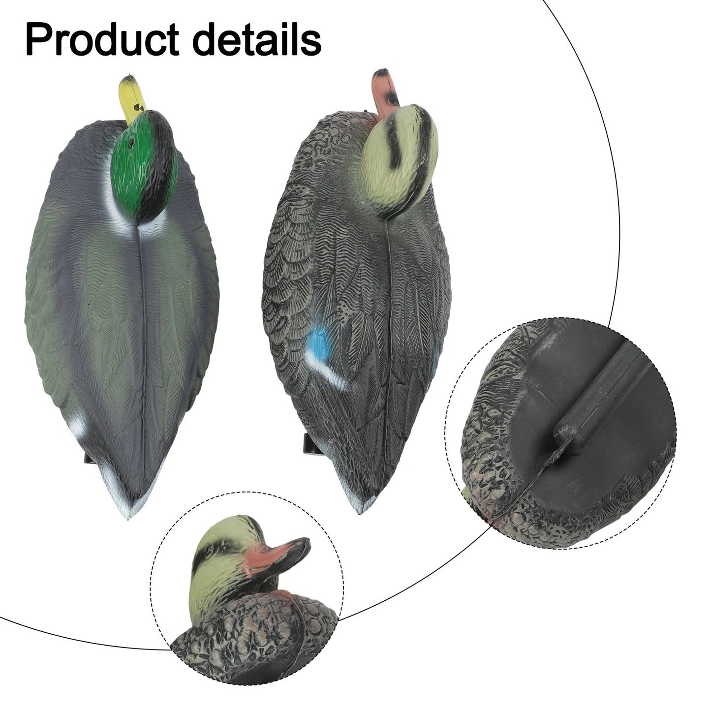 2 Pcs Realistic Floating  Duck Decoys Set For Ducks For  Garden Pond For Waterfowl  Hunting Park Lake Simulated Duck  Decor
