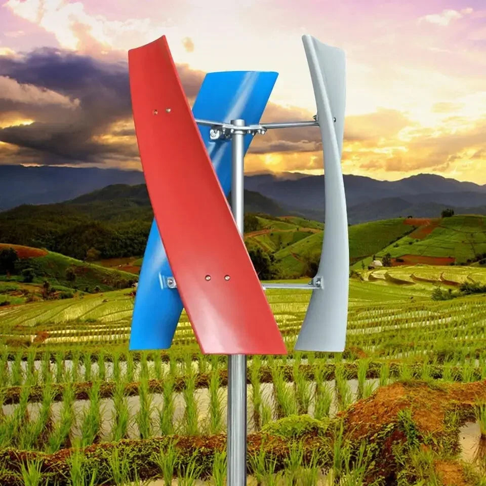 Vertical Wind Turbine Generator with Regulator, Suitable for Marine/Home Use 400W 24V