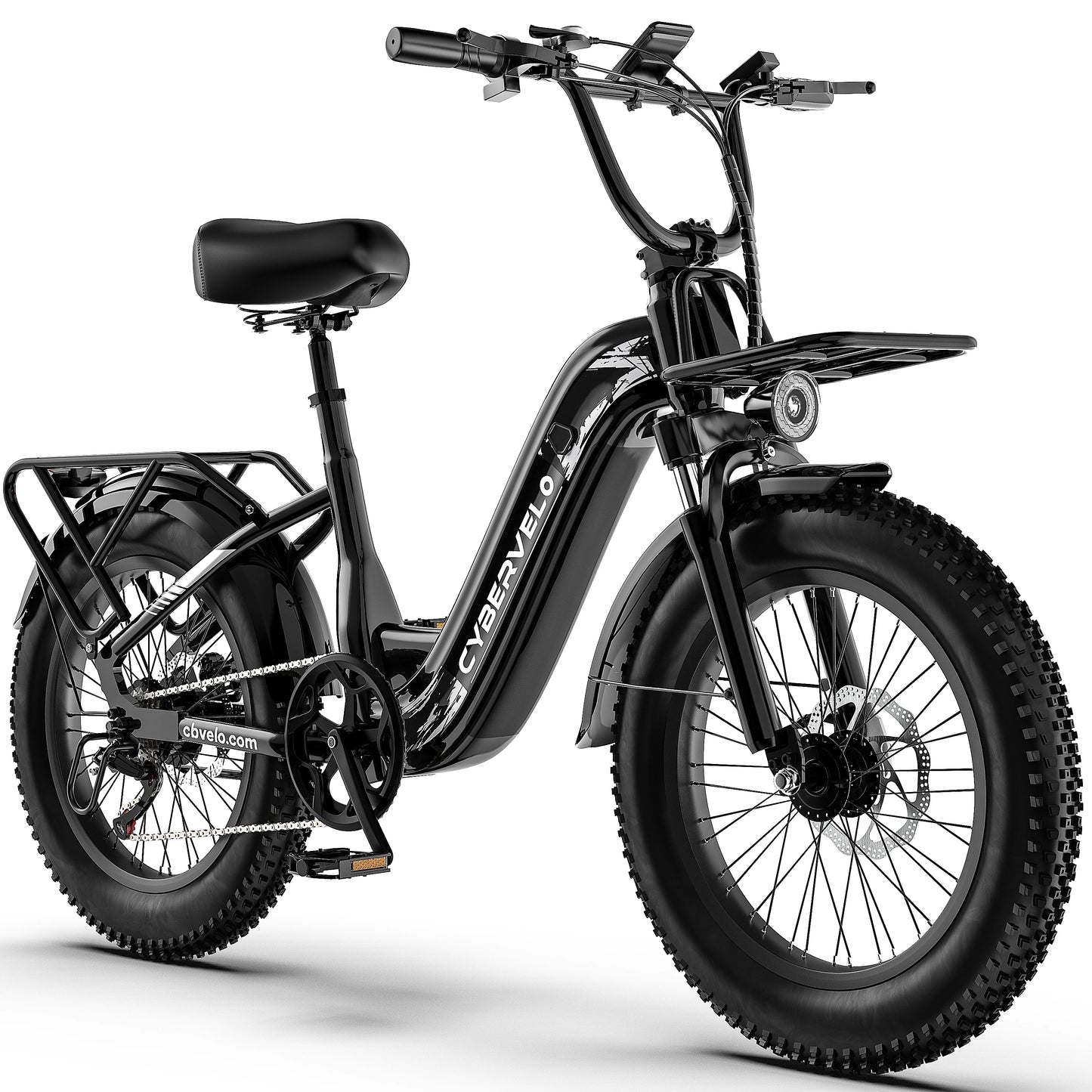1500W Peak Step-Thru Off-road E-bike, 48V 20AH Built-in Battery , 30MPH Long Range 7-Speed Shift 20"x4.0" Fat Tire EK12&EK8