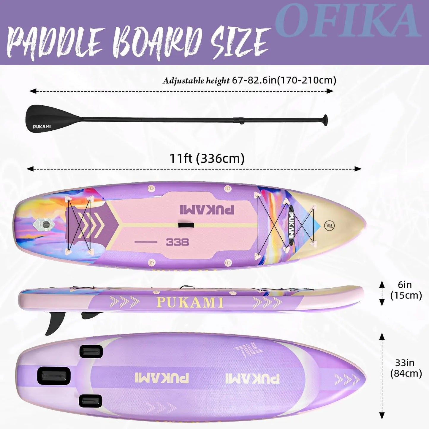 Extra Wide Inflatable Stand Up Paddle Board, 11'1" x 33", 450 lbs Capacity for Adults, Includes Premium Accessories Kit, Backpack, and Seat, Non-Slip Stable Deck, Blow Up Kayak Suitable for Yoga, Fishing, and Surfing