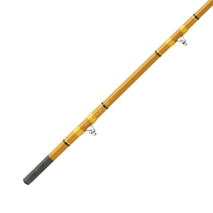 Glass casting rod for fishing, transparent glass, 10-foot 2-piece heavy-duty design with enhanced sensitivity and durability