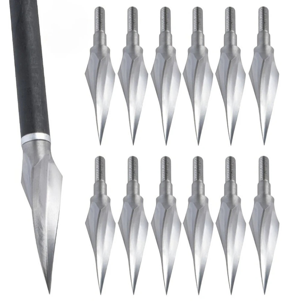 12X Traditional Broadhead 150Grain Arrowhead Tip Point Archery Arrow Bow Hunting 12pcs arrowheads Screw In Point Bow Hunting