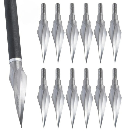 12X Traditional Broadhead 150Grain Arrowhead Tip Point Archery Arrow Bow Hunting 12pcs arrowheads Screw In Point Bow Hunting