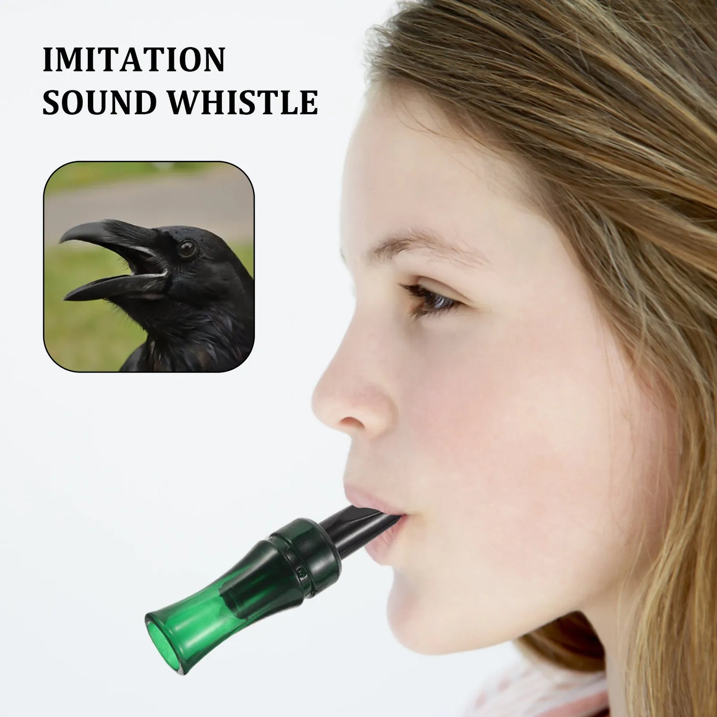 Crow Decoy Call Whistle Natural Crow Calls Attract Crows Easily Portable Lightweight Bird Calling Device for Outdoor Bird